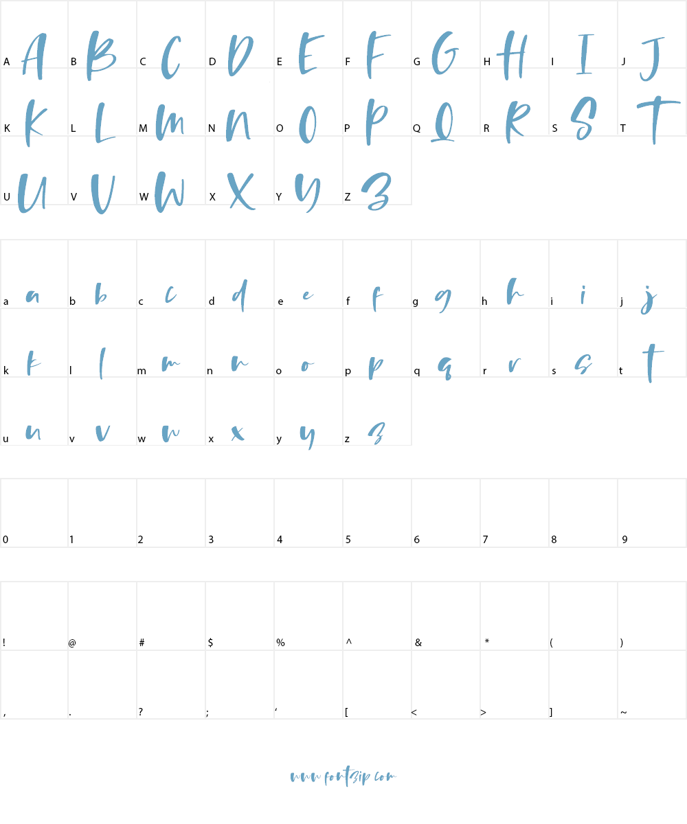 Thursday Vibes Font Character